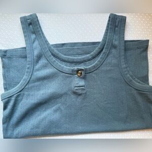 Everlane Blue Fitted Tank Top